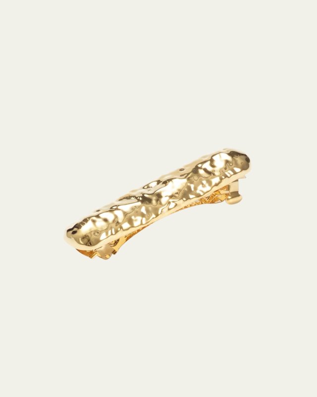 Hammered Glossy Bar Barrette
